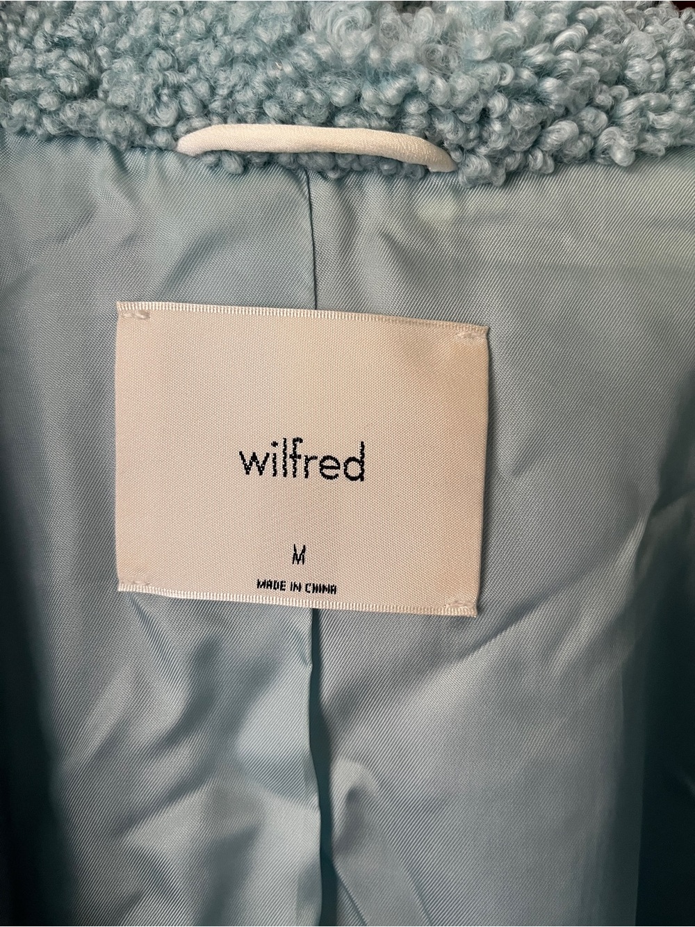 Aritzia Wilfred Light Blue Teddy Jacket - Picture 7 of 8